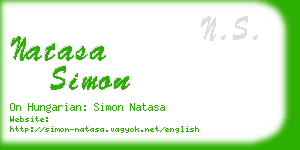 natasa simon business card